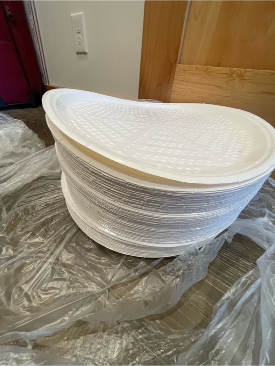 USFoods Other - 134 14” Stack of White Disposable pizza pan Trays